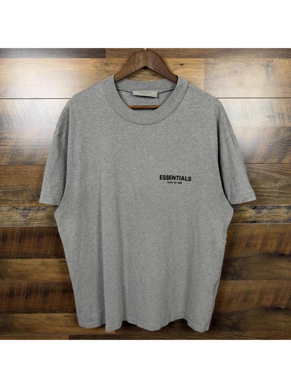 Fear of God Essentials Logo T-Shirt Gray Medium Oversized Fit